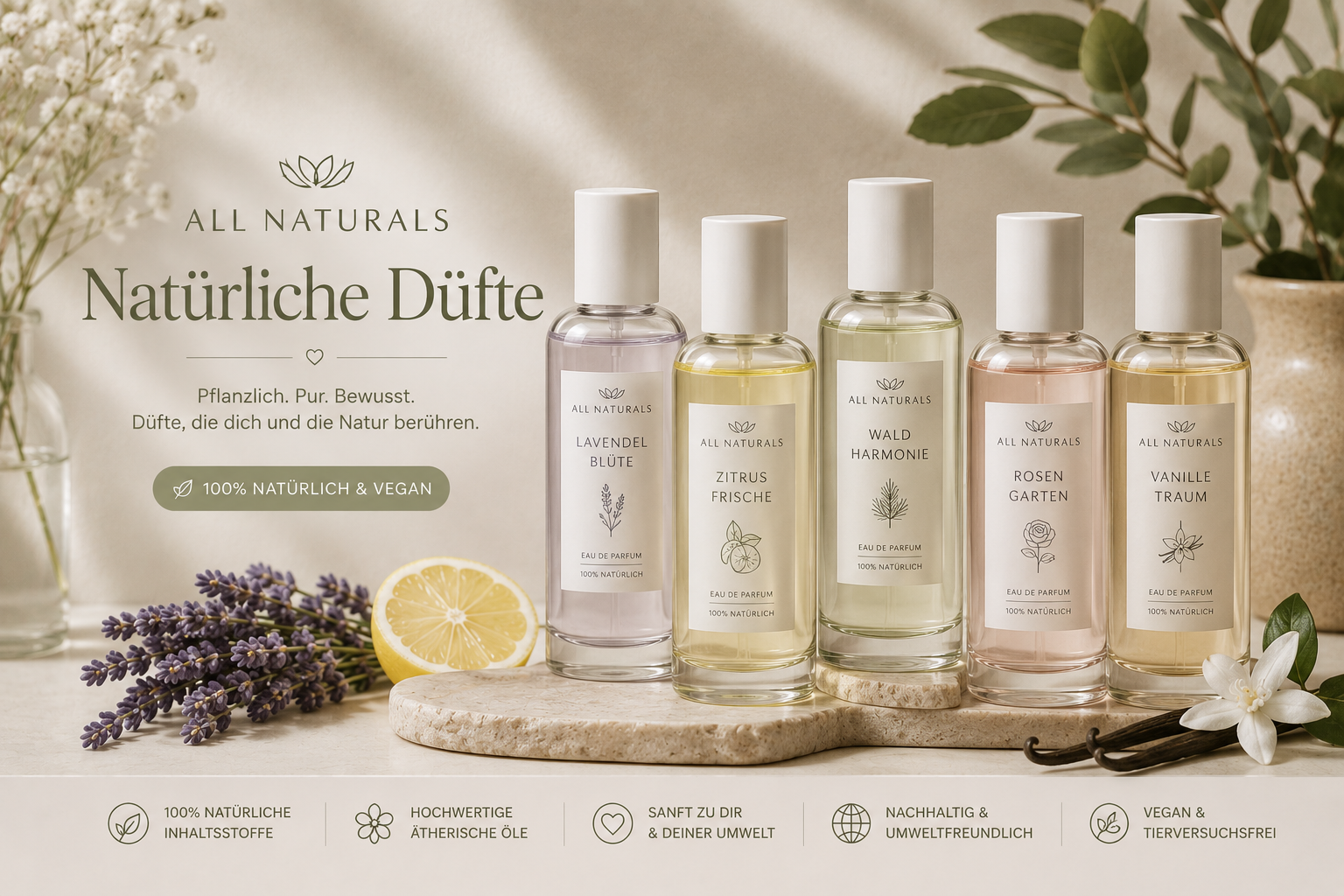 Natürliche Parfums ohne Alkohol