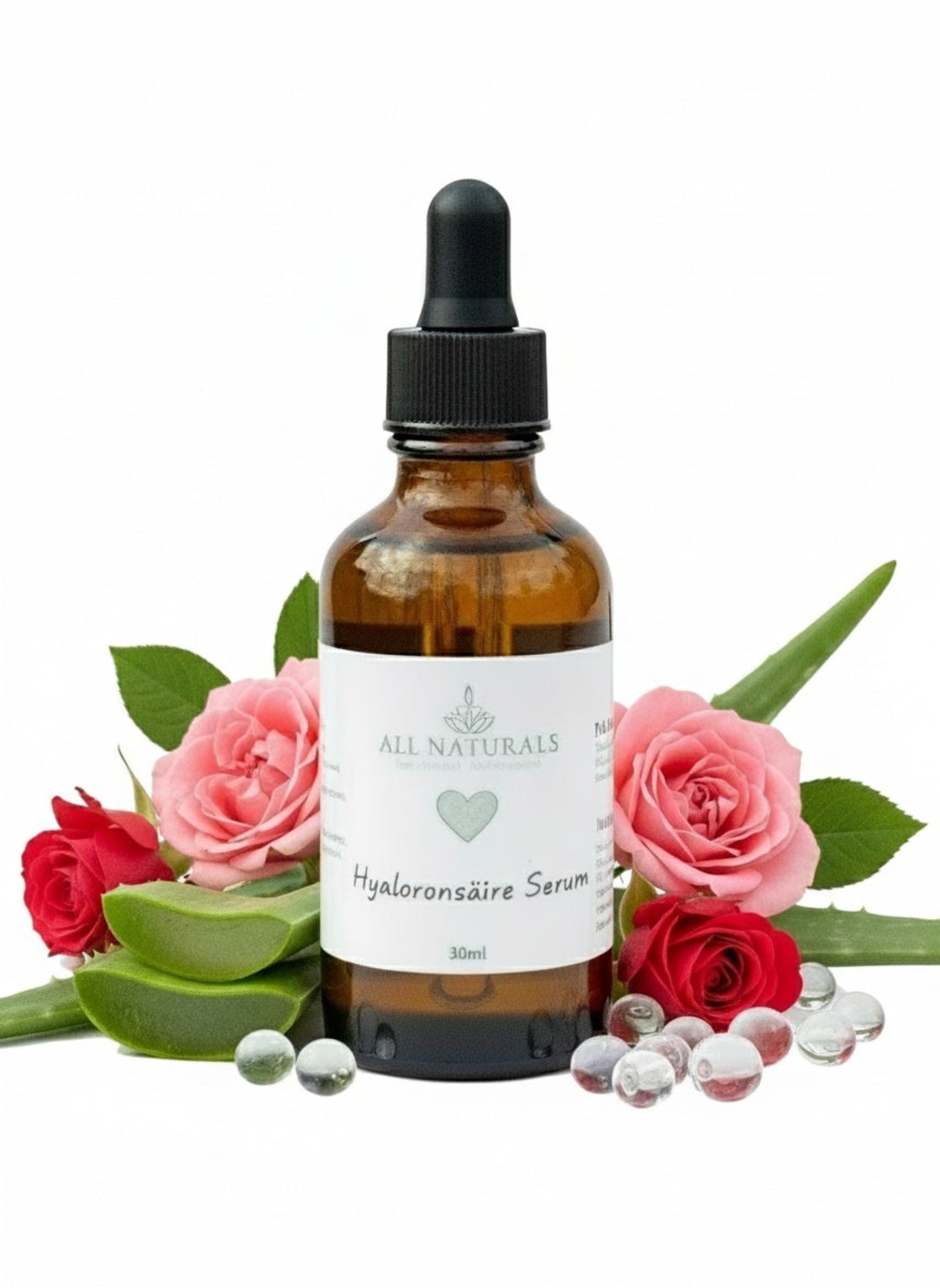 GlowDrops Elixir - Natürliches Hyaluronsäure - Serum - 30ml - All Naturals Shop