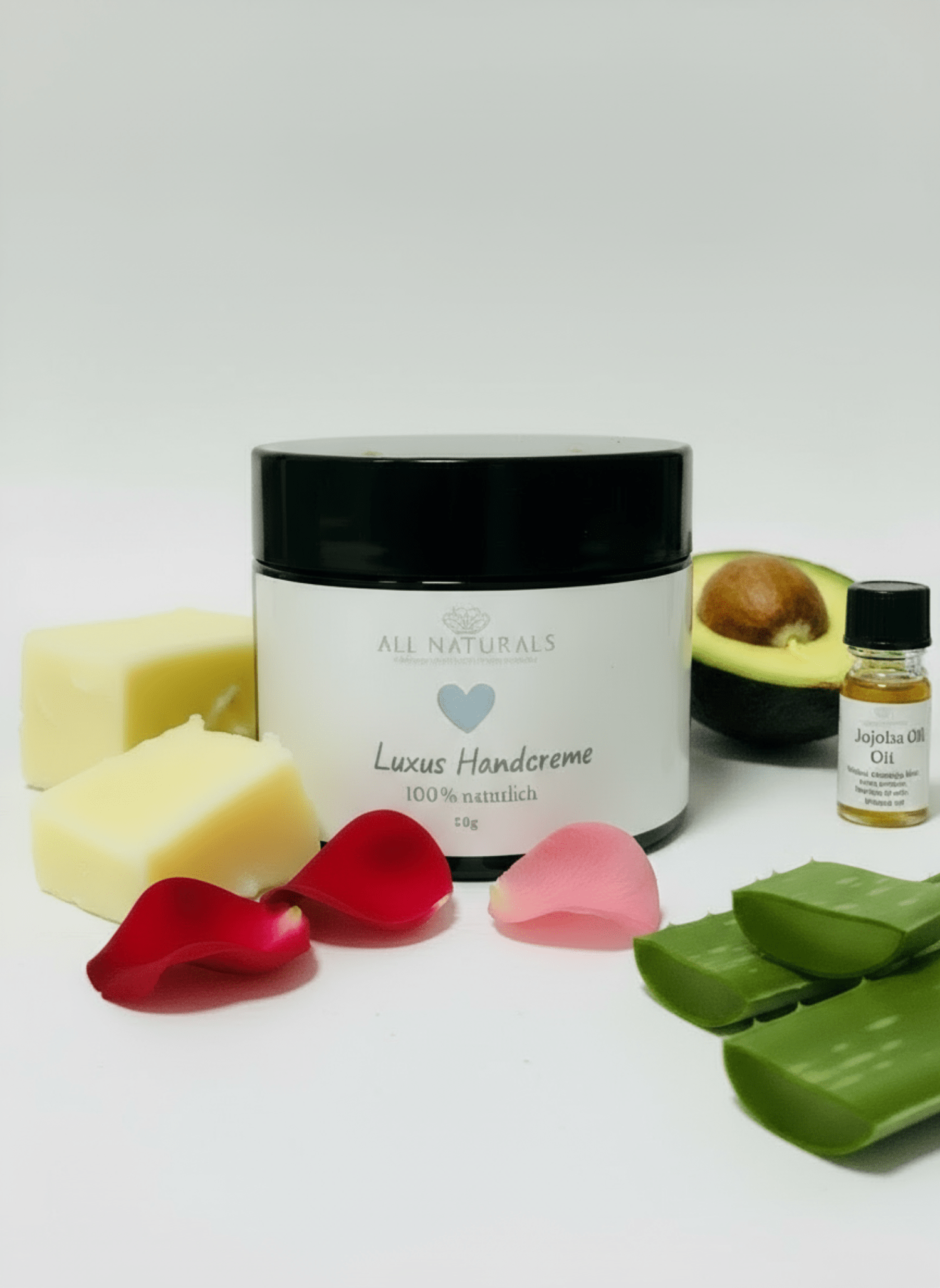 Luxus Handcreme mit Rosenhydrolat & Sheabutter - 50g - All Naturals Shop