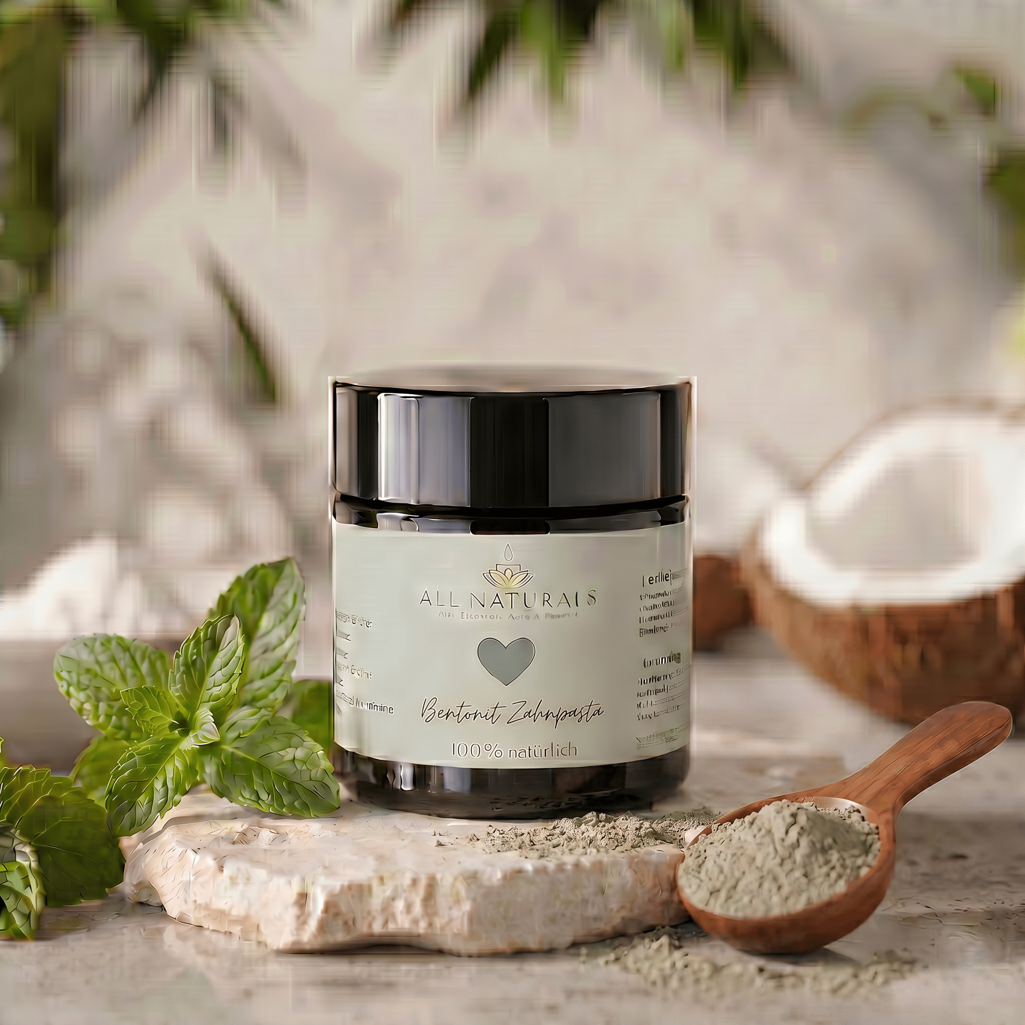 Natürliche Zahnpasta mit Hydroxyapatite und Bentonit - 30 ml - All Naturals Shop
