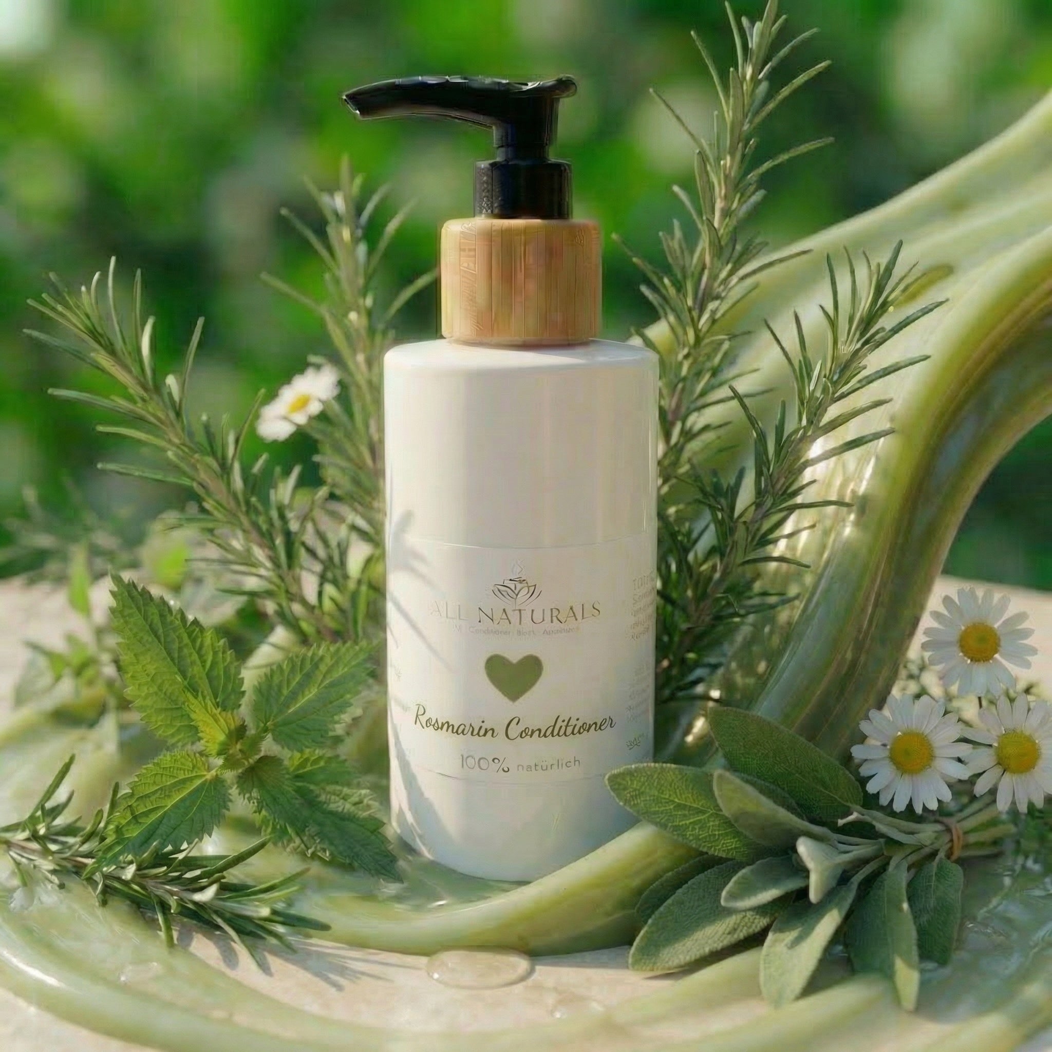 Natürlicher Rosmarin Haar Conditioner gegen Haarbruch - 200ml - All Naturals Shop