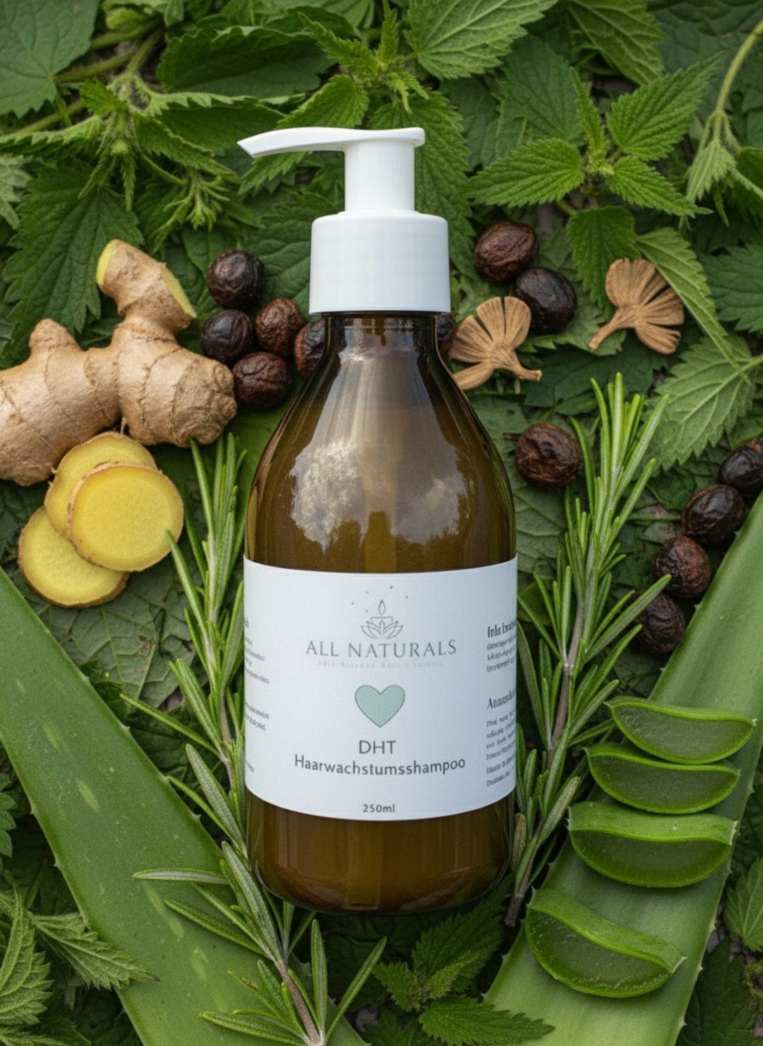 Natürliches DHT Haarwachstums - Shampoo - 250 ml - All Naturals Shop