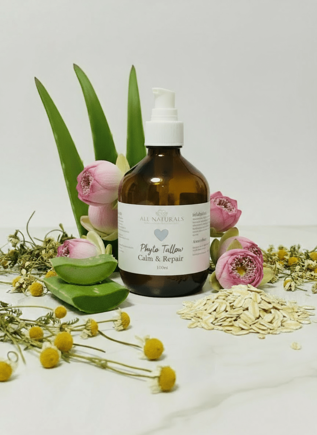 Phyto Tallow Calm Repair Gesichtsreiniger – Pflanzliche Soforthilfe für sensible Haut - 100ml - All Naturals Shop