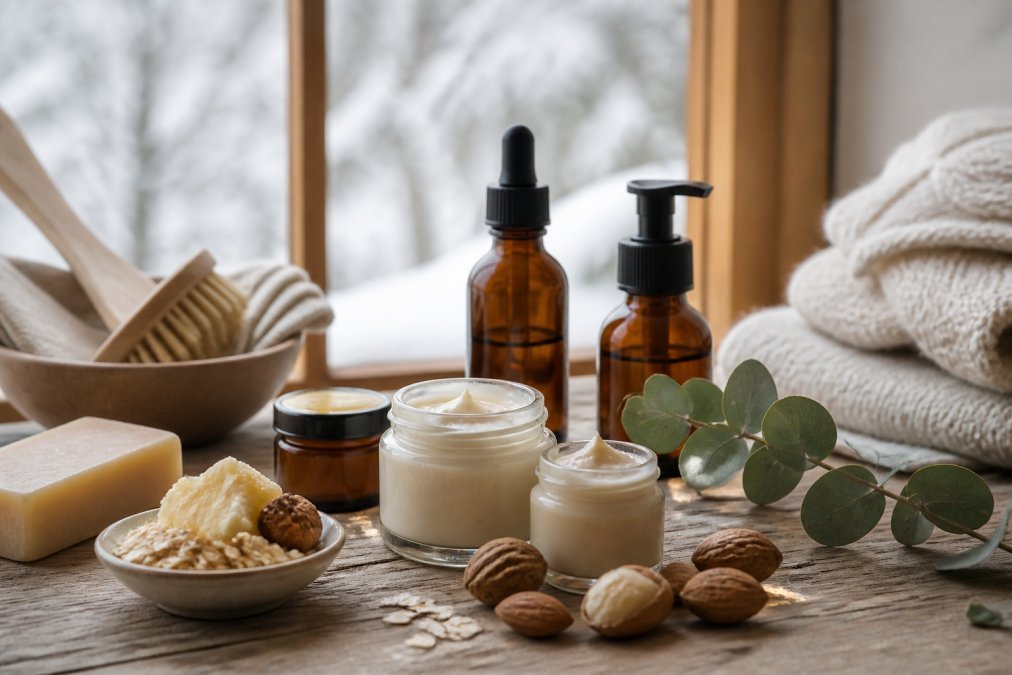 Vegane Naturkosmetik für trockene Haut im Winter - All Naturals Shop