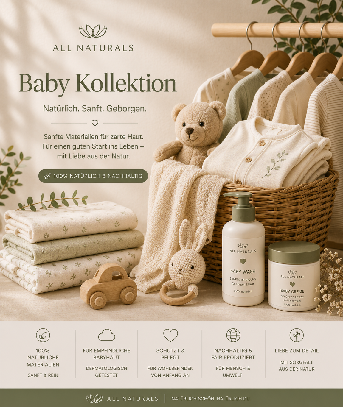Natürliche Baby Produkte