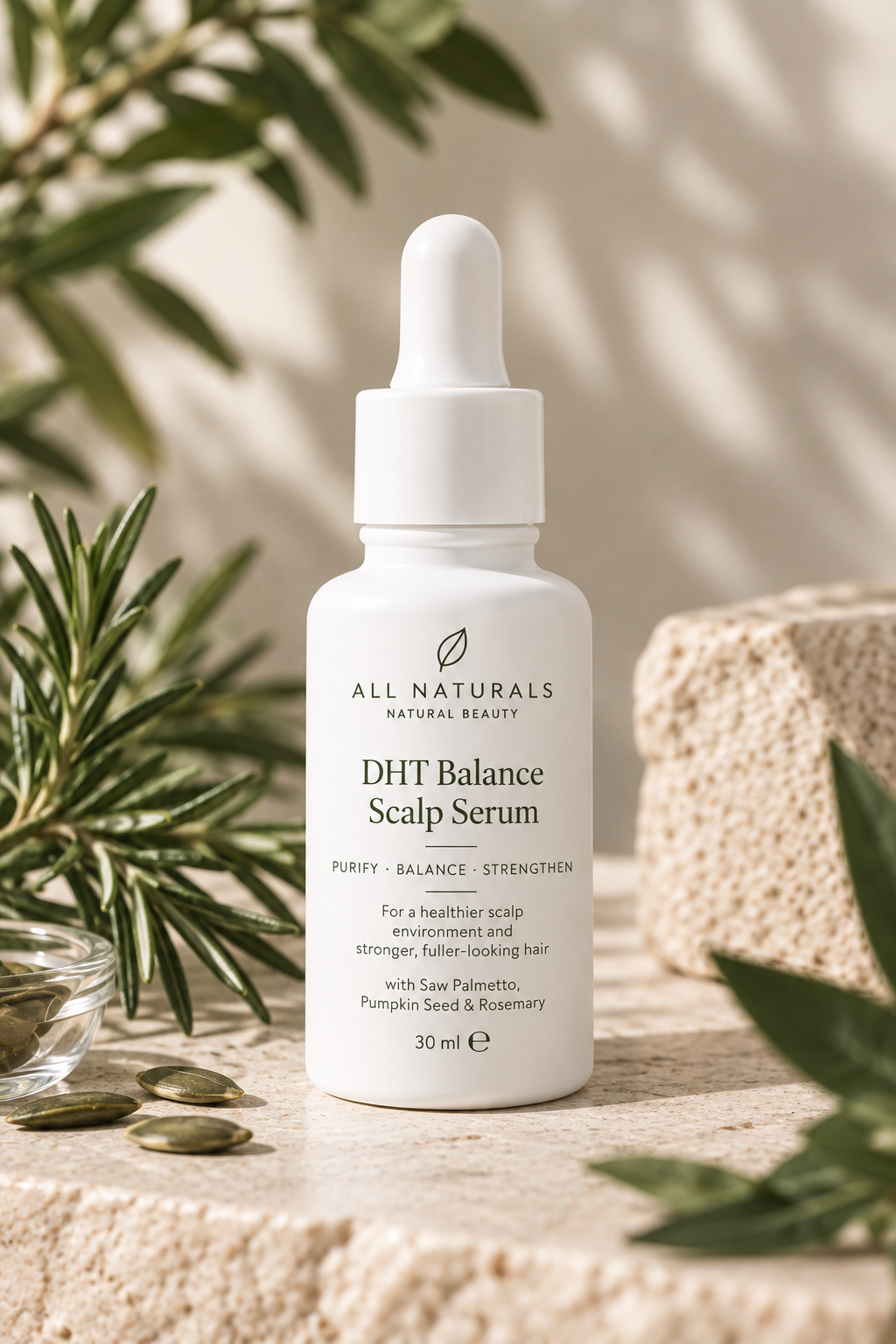 DHT Haarwachstumsserum – Natürliche Pflege für kräftiges Haar- All Naturals
