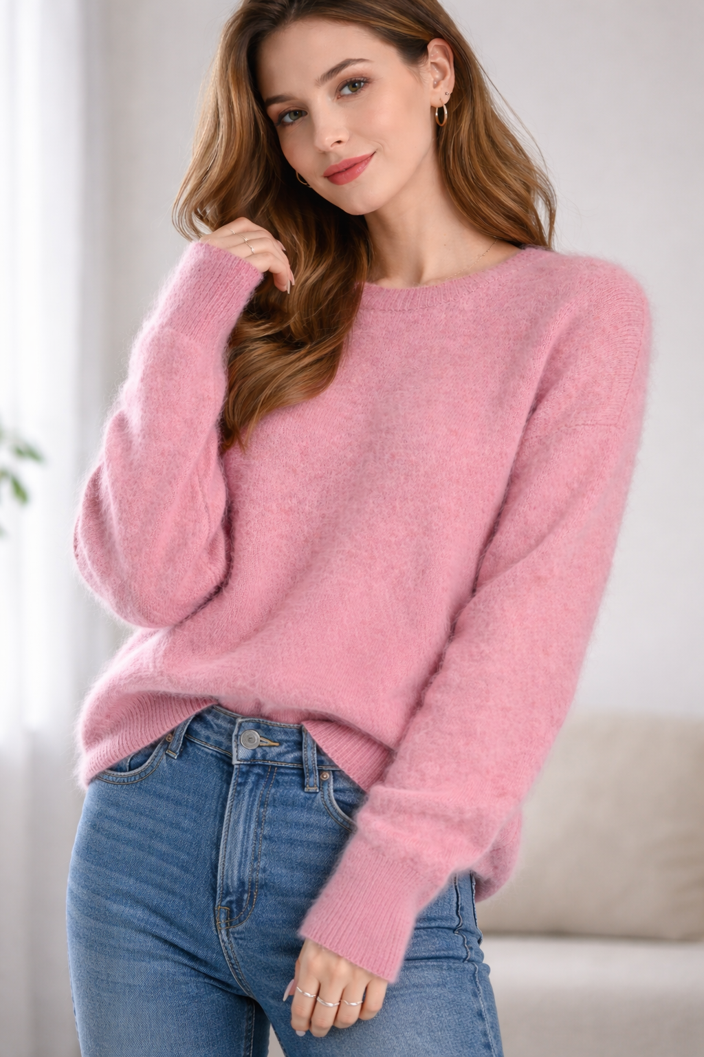 Damen_Cashmir_pullover Rose