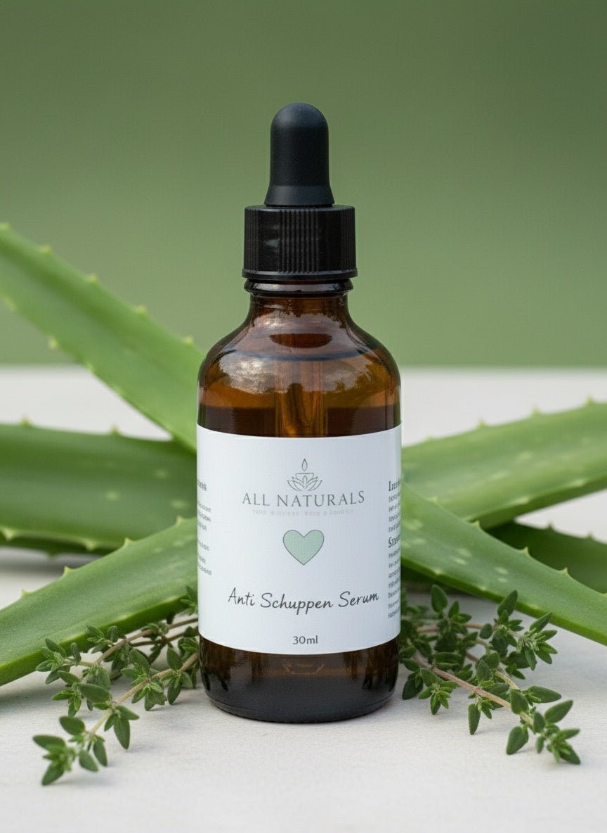 Anti - Schuppen Serum – Beruhigt juckende Kopfhaut &amp; reduziert Schuppen - 30 ml - All Naturals Shop