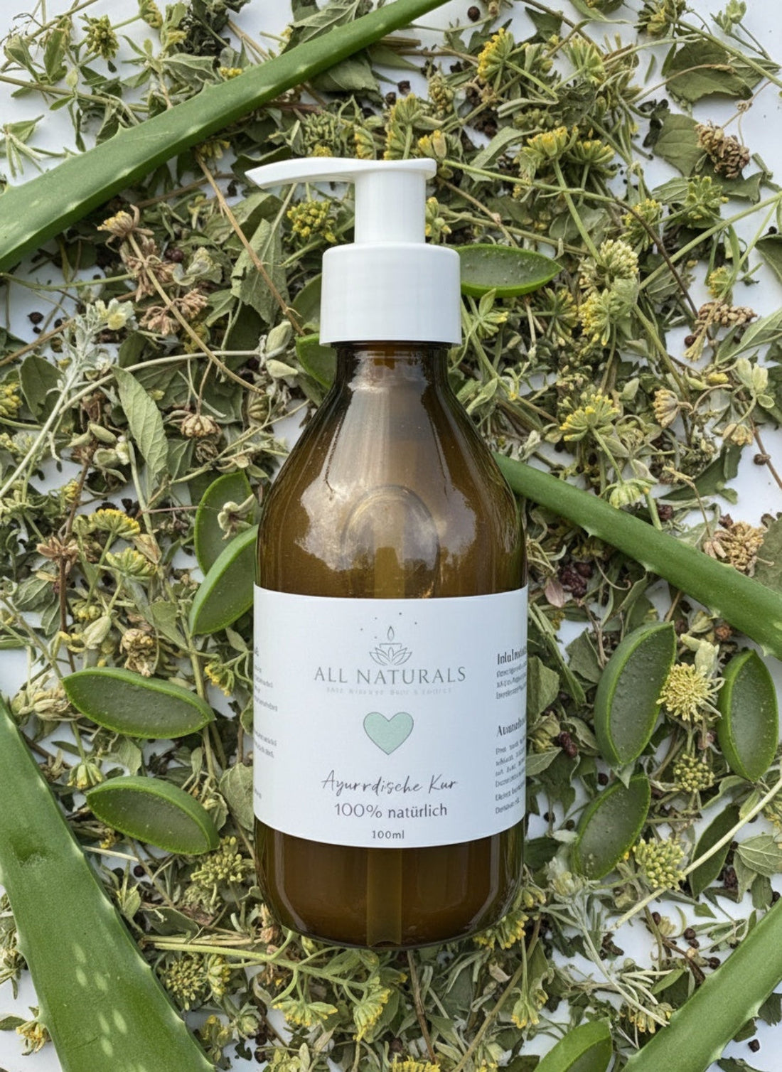 Ayurvedische Bio - Kräuterhaarkur – Natürliche Pflege für Glanz &amp; Weichheit |100ml - All Naturals Shop