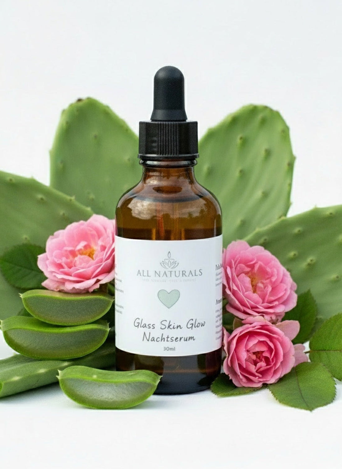 Bio Glass Skin Glow Nachtserum– Anti - Aging & Feuchtigkeitspflege - All Naturals Shop