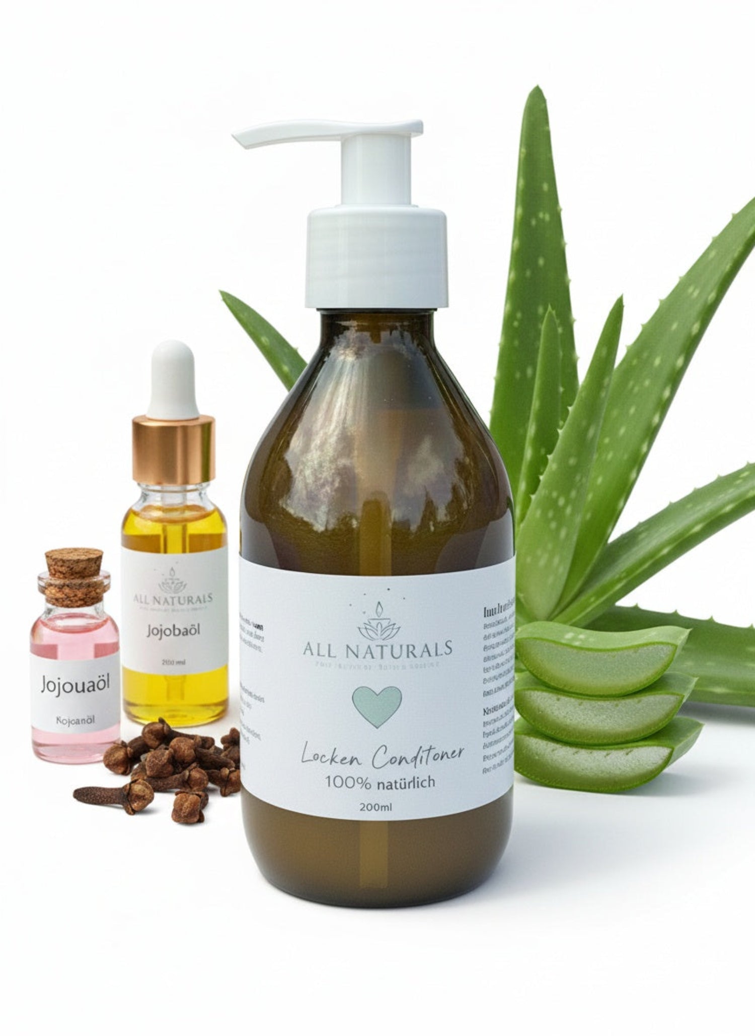 Bio Locken - Conditioner – Locken pflegen &amp; Frizz bändigen | 200ml - All Naturals Shop