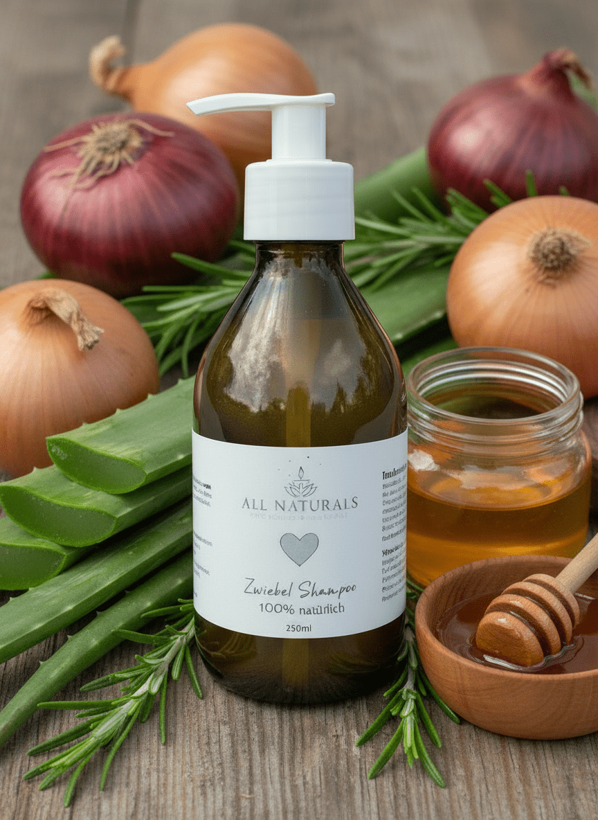 Bio Zwiebelshampoo mit Manukahonig – gegen Haarausfall &amp; juckende Kopfhaut - 250ml - All Naturals Shop