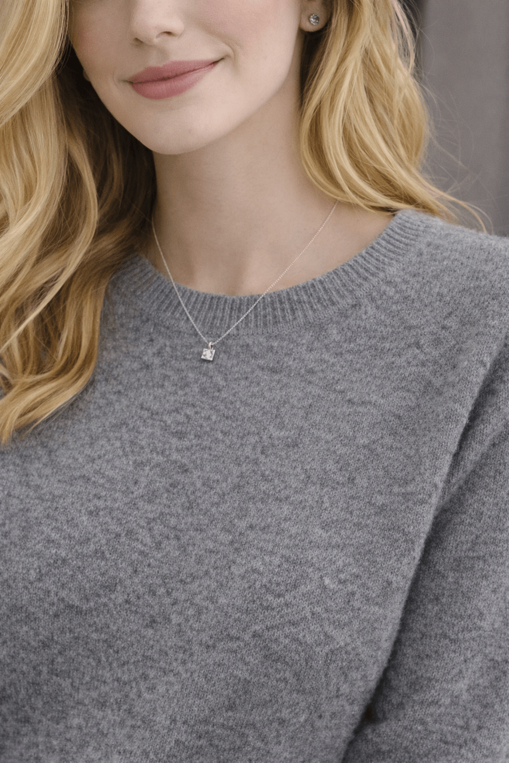 Damen - Cardigan aus 100 % natürlicher Wolle - Grau - All Naturals Shop