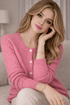 Damen - Cardigan aus 100 % natürlicher Wolle - Rosé - All Naturals Shop