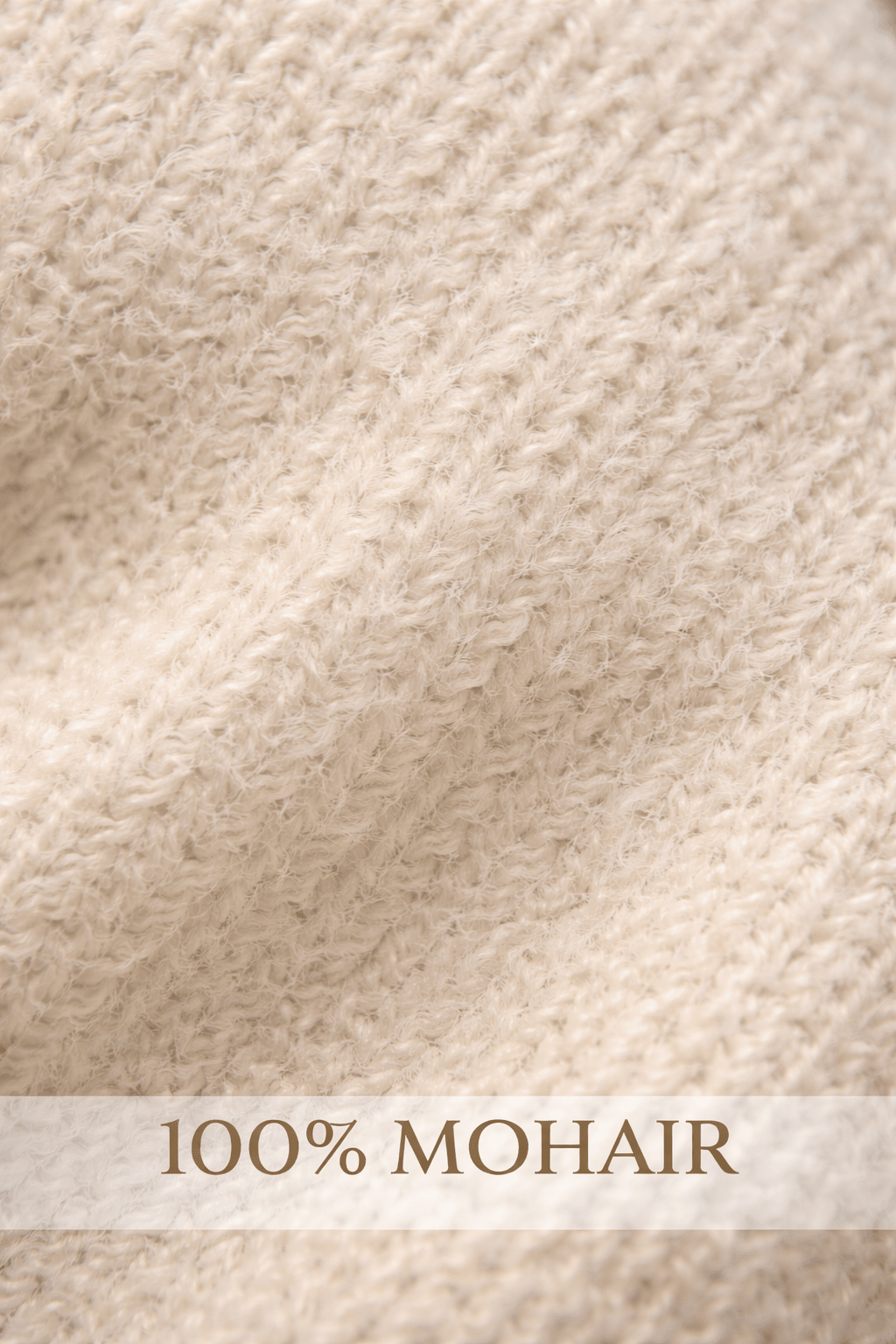 Damenpullover aus 100 % natürlichem Mohair - Creme - All Naturals Shop