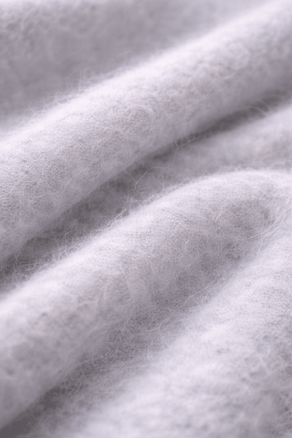 Damenpullover aus 100 % natürlichen Woll - und Kaschmirfasern - Hellgrau - All Naturals Shop