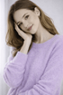 Damenpullover aus 100 % natürlichen Woll - und Kaschmirfasern - Lila - All Naturals Shop