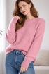 Damenpullover aus 100 % natürlichen Woll - und Kaschmirfasern - Rosé - All Naturals Shop