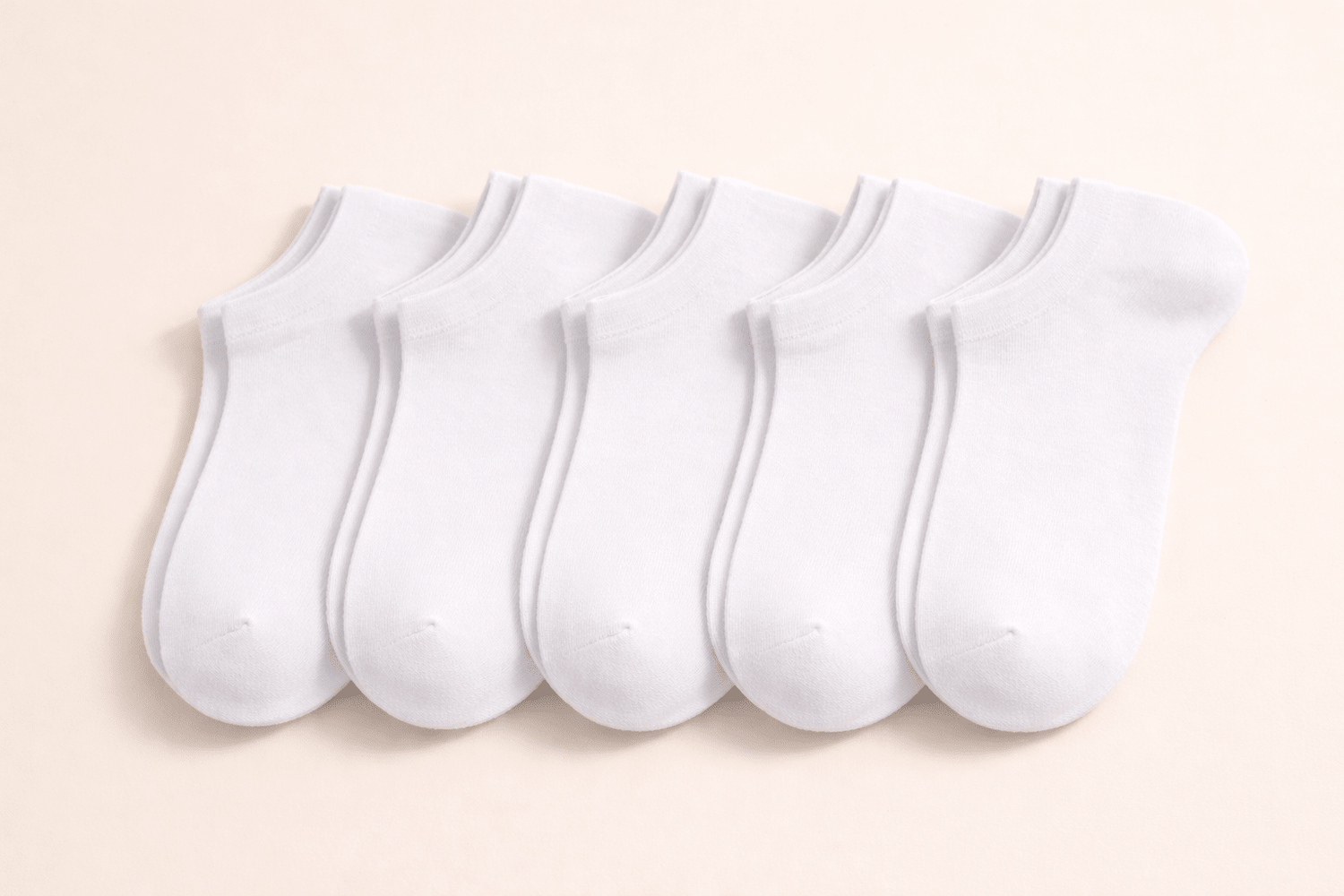 Damensocken aus 100% Baumwolle - 5er Set (EU 36–38) - Weiß - All Naturals Shop