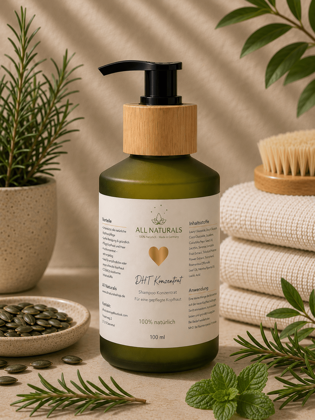 DHT Balance Shampoo Konzentrat – Natürliche Kopfhautpflege - All Naturals Shop