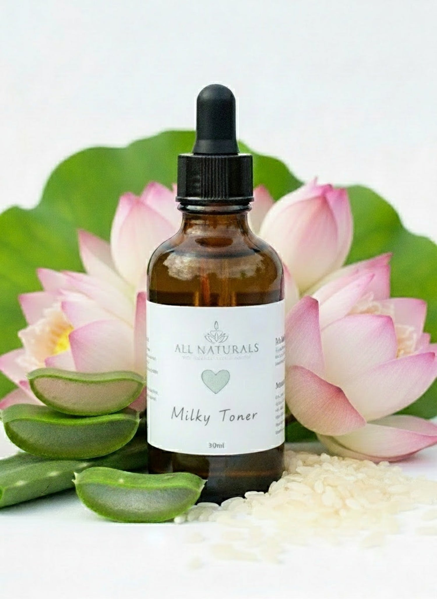 Glass Skin Bio Milky Toner – Sanfte Feuchtigkeitspflege für strahlende Haut - 30ml - All Naturals Shop