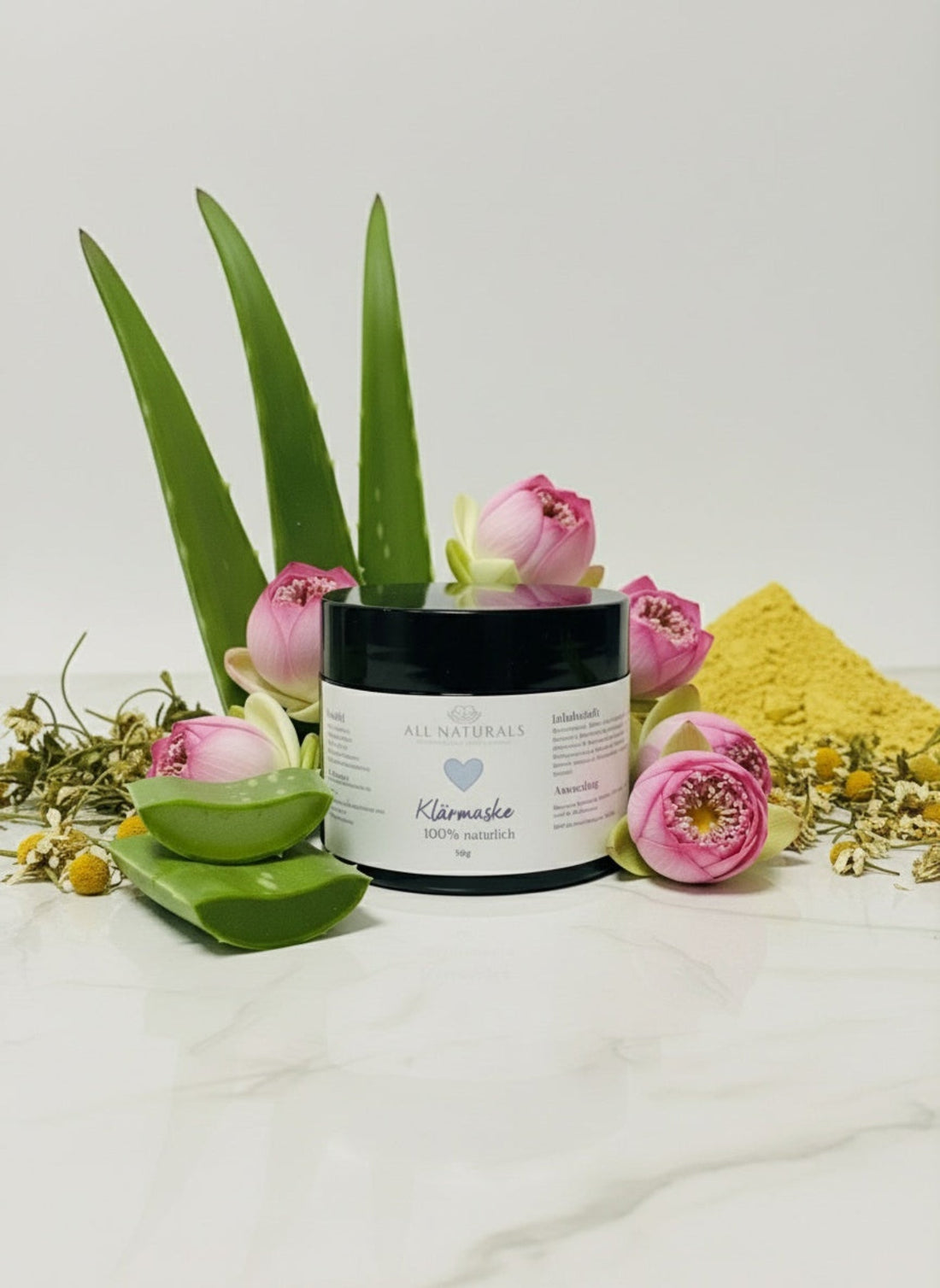 Glass Skin Klärmaske – Porentiefe Reinigung & strahlender K - Beauty Glow | 50g - All Naturals Shop