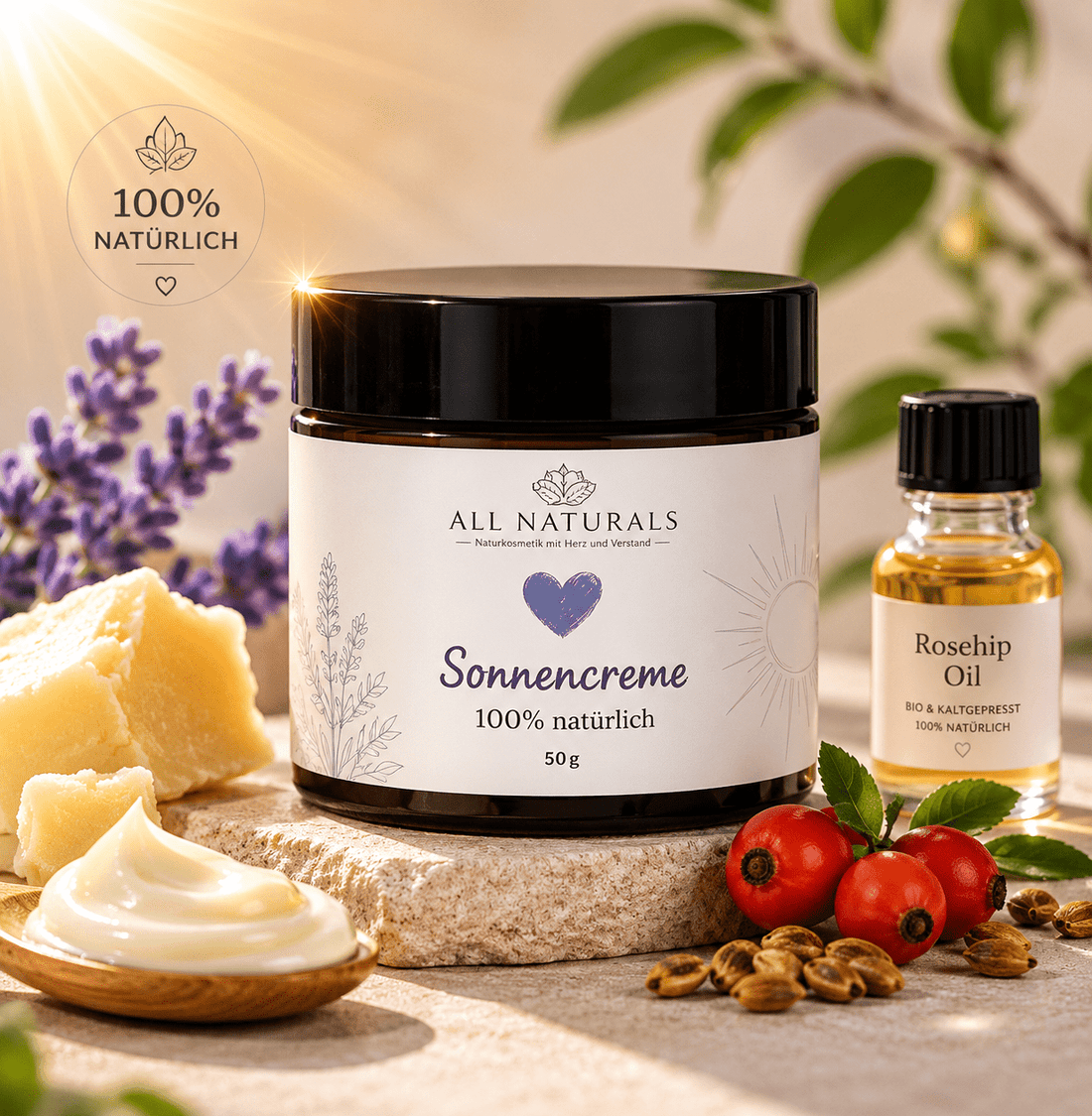 Natürliche Sonnencreme mit Non-Nano-Zinkoxid