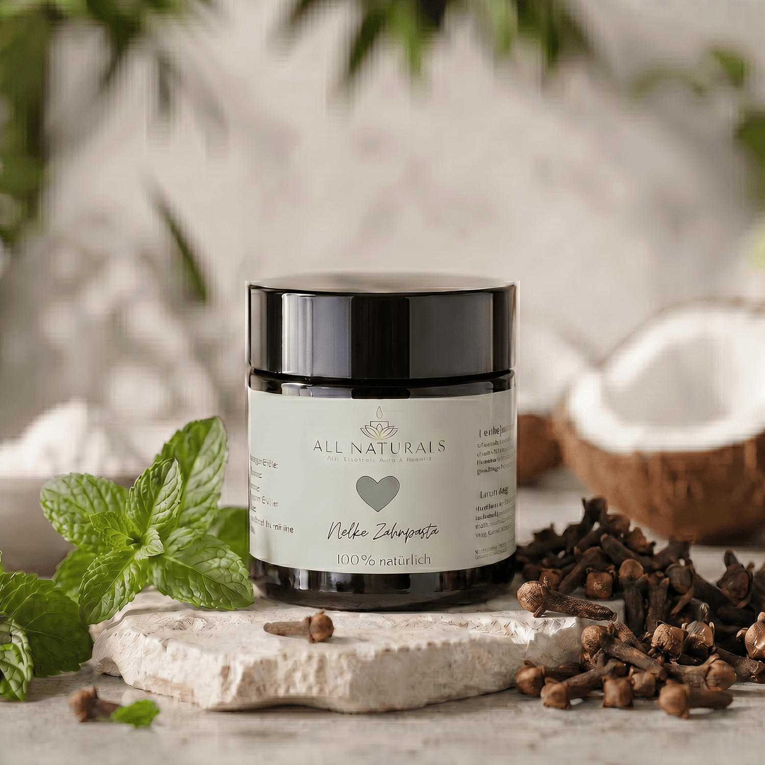 Natürliche Zahnpasta mit Hydroxyapatite, Nelke - 30ml - All Naturals Shop