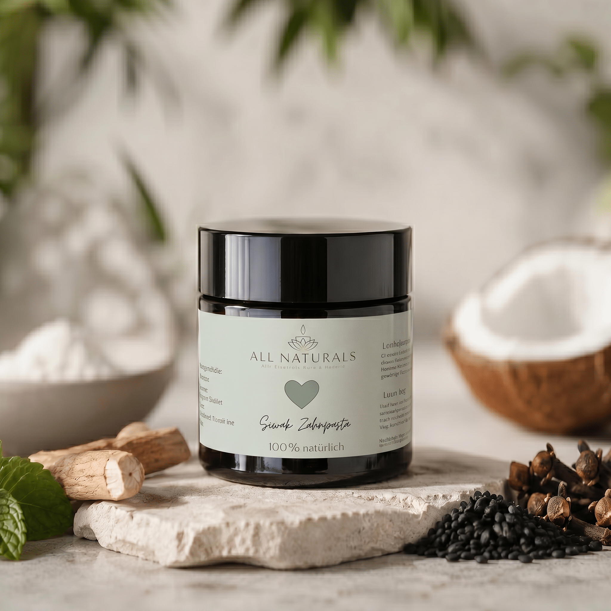 Natürliche Zahnpasta mit Hydroxyapatite und SIWAK - 30ml - All Naturals Shop