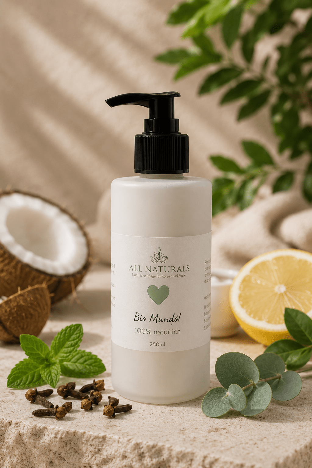 Natürliches BIO Mundziehöl - Minze | 200ml - All Naturals Shop