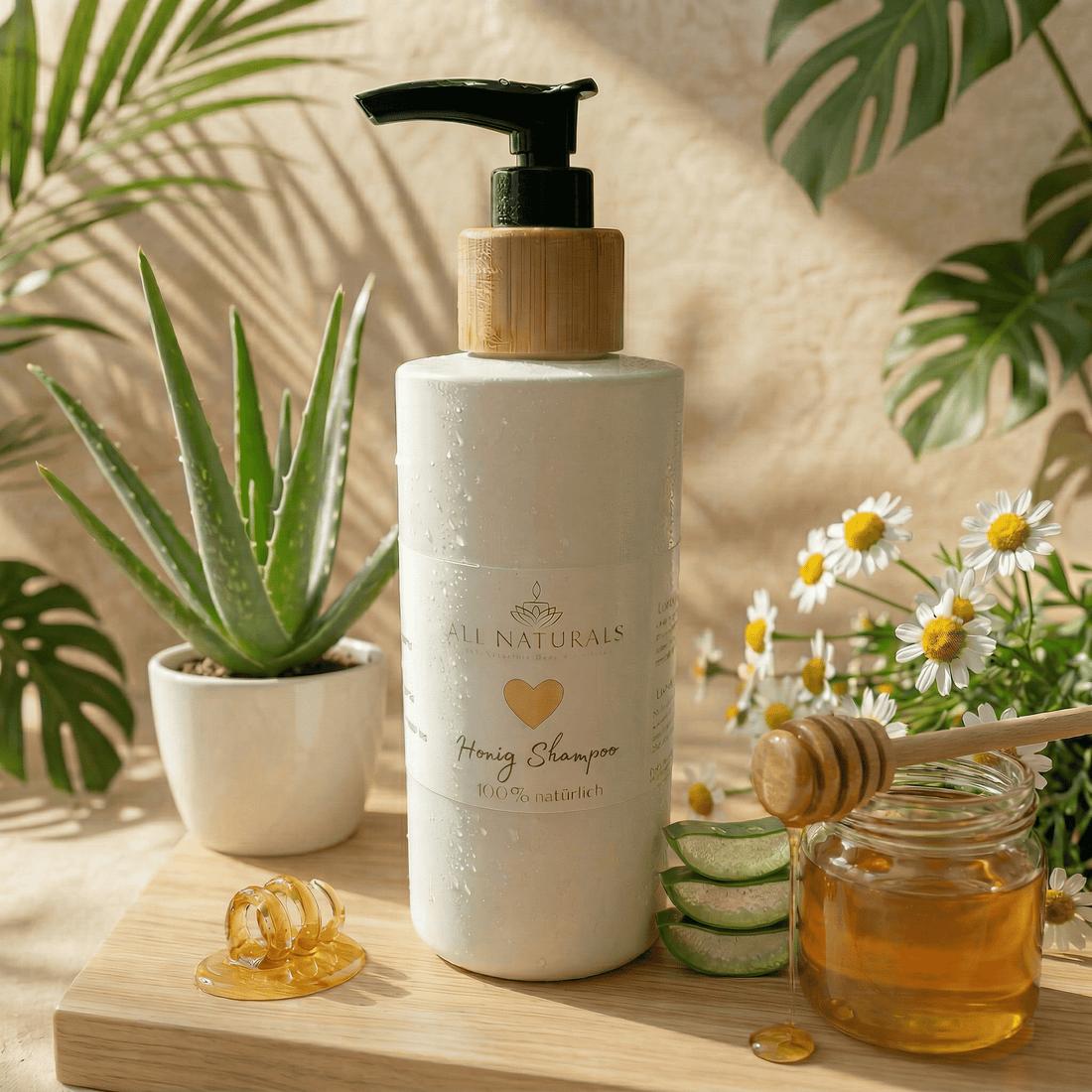 Natürliches Calm &amp; Restore Shampoo Honigshampoo - 200ml - All Naturals Shop