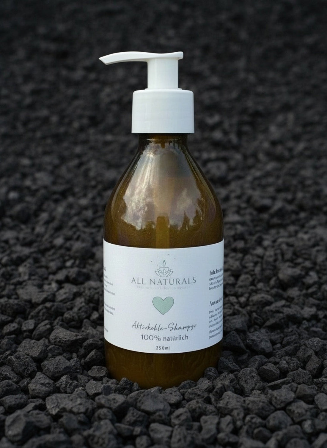 Natürliches Aktivkohle Shampoo mit Bio Schwarzkümmelöl – Sanfte Tiefenreinigung & Pflege – 250ml - All Naturals Shop