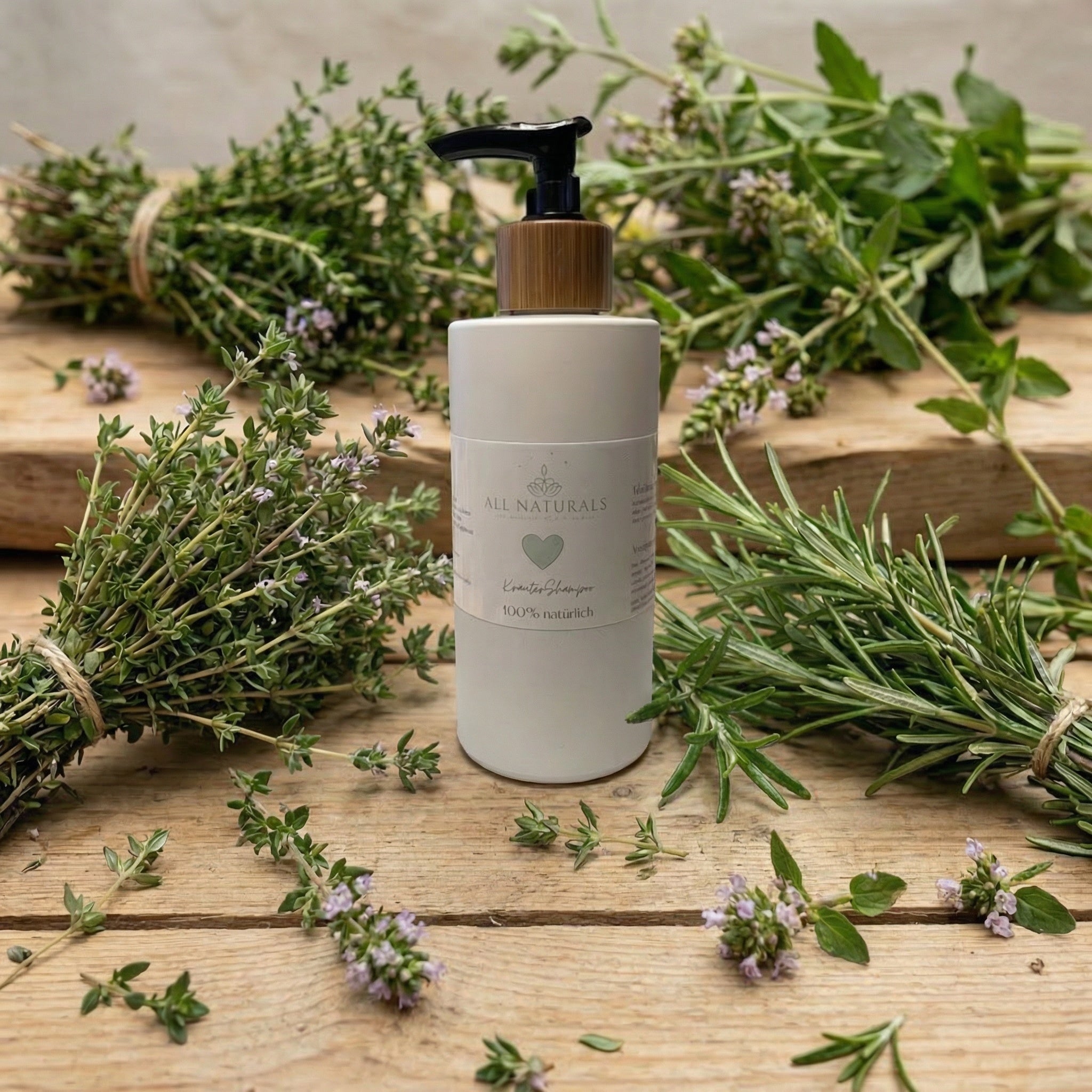 Natürliches Ayurvedisches Bio - Kräutershampoo gegen juckende Kopfhaut &amp; Haarausfall | 200 ml - All Naturals Shop