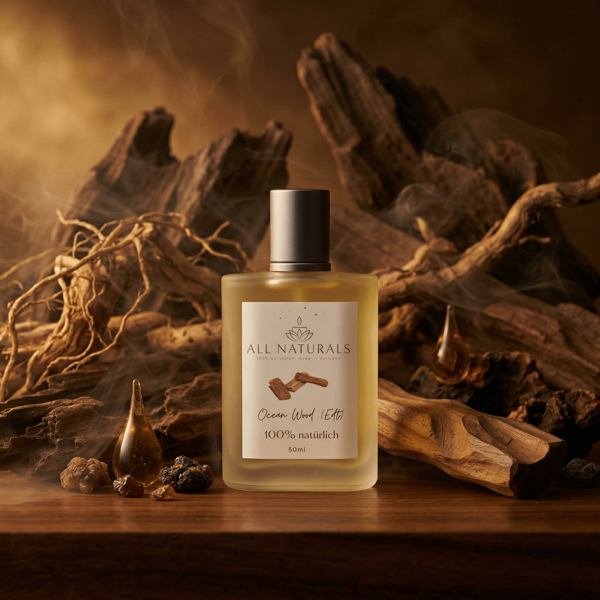 OceanWood – 100 % holzig, aquatisch, alkoholfrei - Eau de Toilette für Herren - All Naturals Shop
