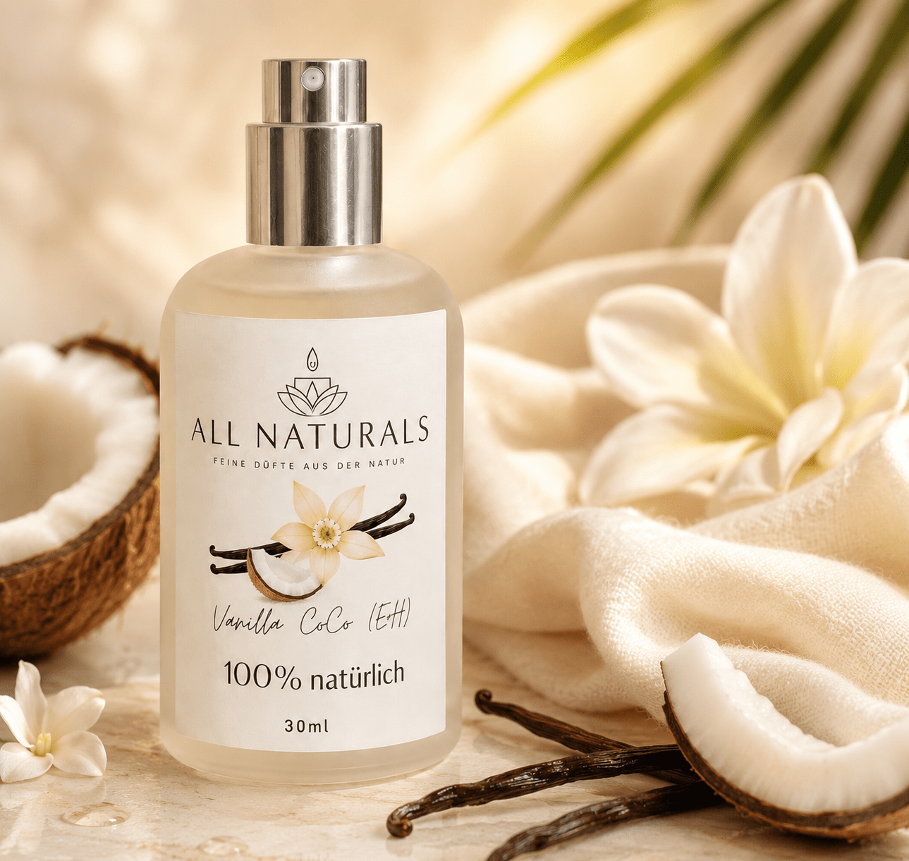 Vanilla Coco – Cremig, Sommerlich, Elegant, Natürlich – Eau de Toilette für Damen - All Naturals Shop