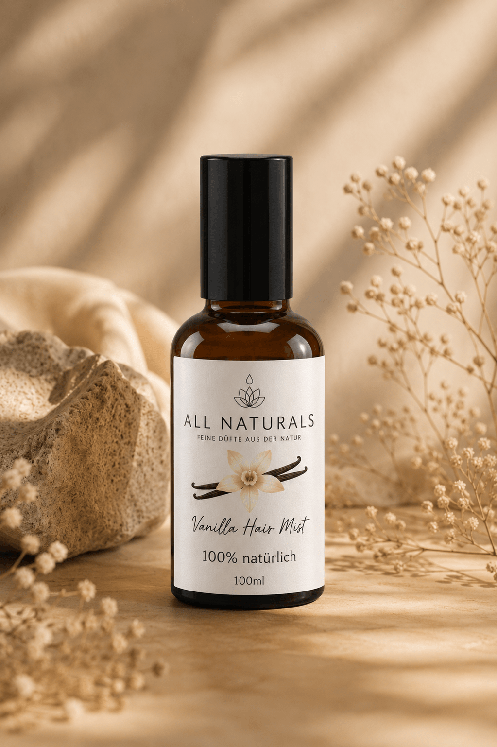 Vanilla Silk Anti-Breakage Hair Mist- Ein natürliches Haarparfum gegen Haarbruch-100ml - All Naturals Shop