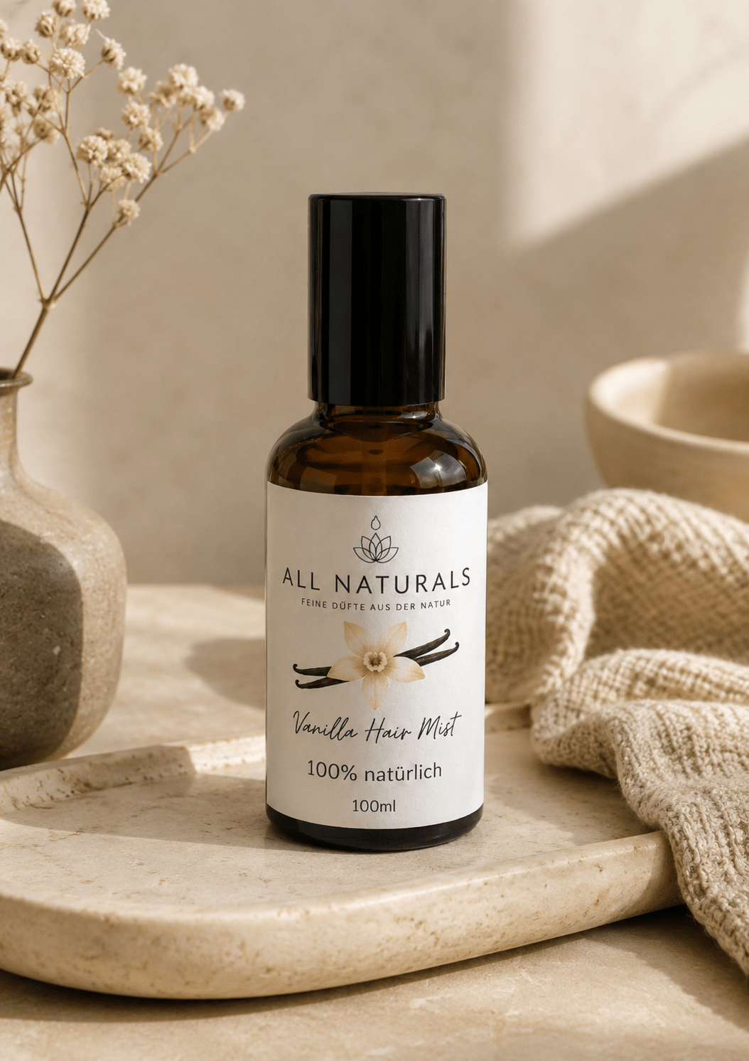 Vanilla Silk – Haarparfum ohne Alkohol &amp; Anti-Breakage Hair Mist - All Naturals Shop